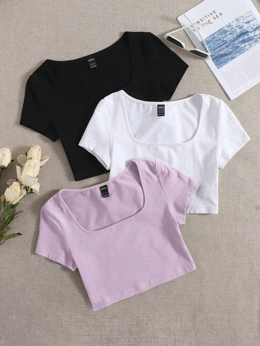 Pack of 3 cotton tops