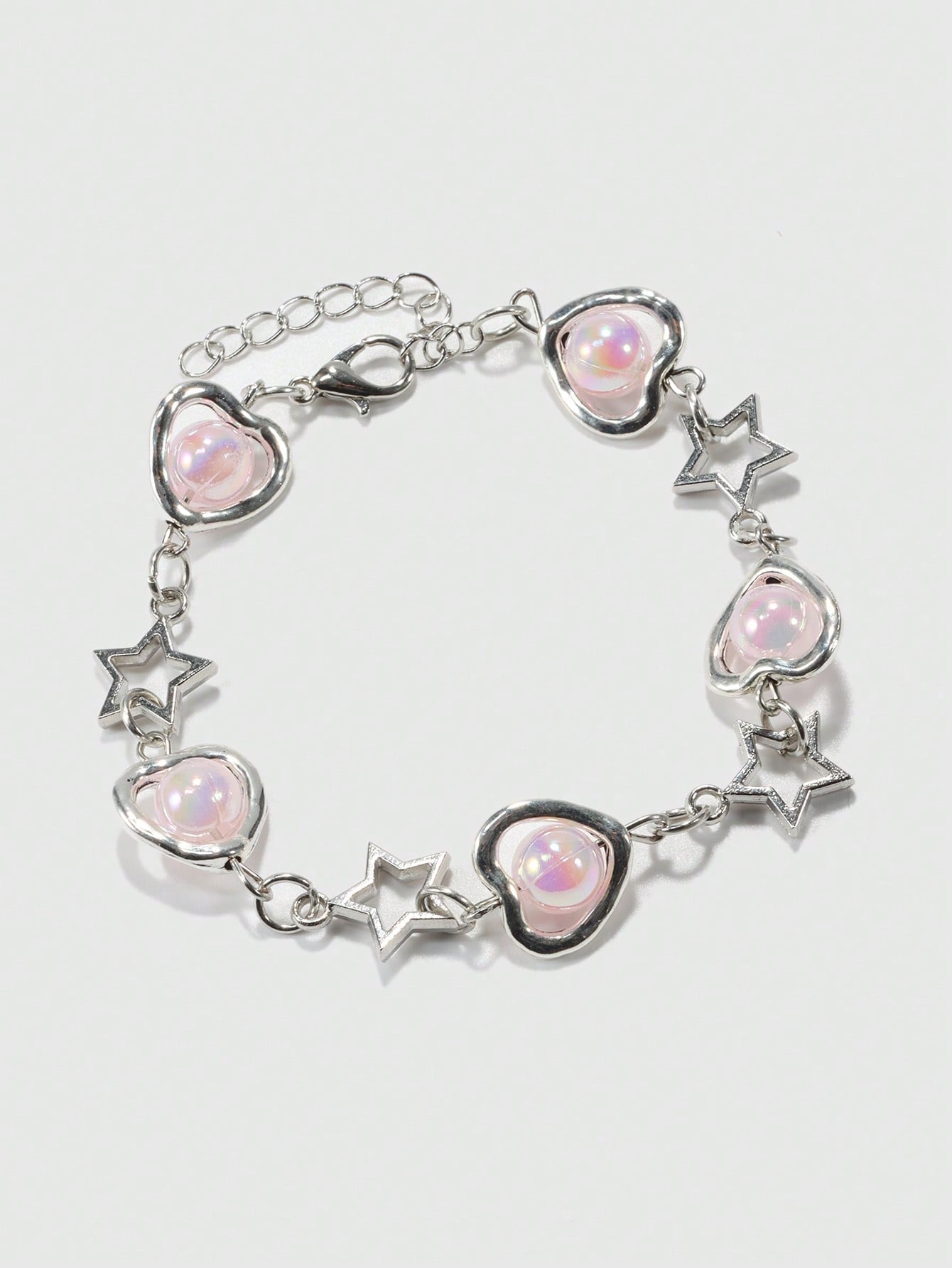 Bracelet motif cœur étoile perle