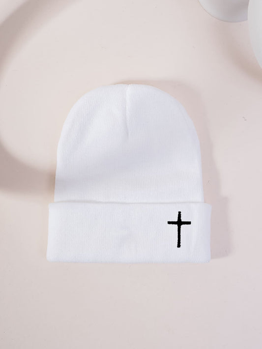 Bonnet avec motif croix