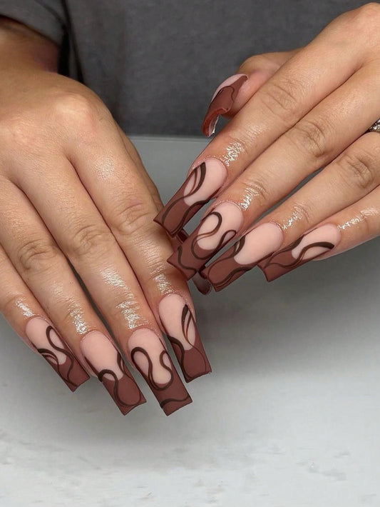 Faux ongles chocolaté