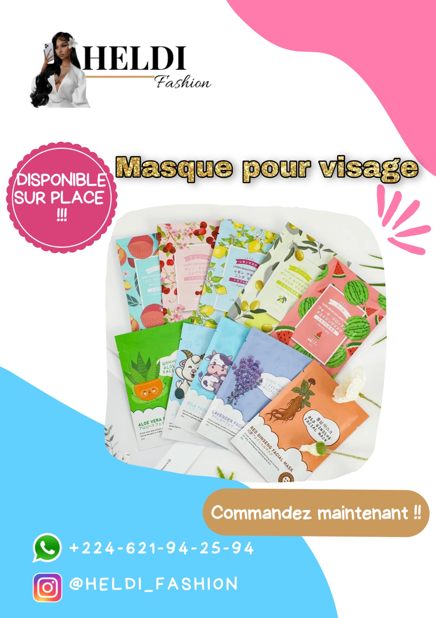 Masque hydratant soins de visage