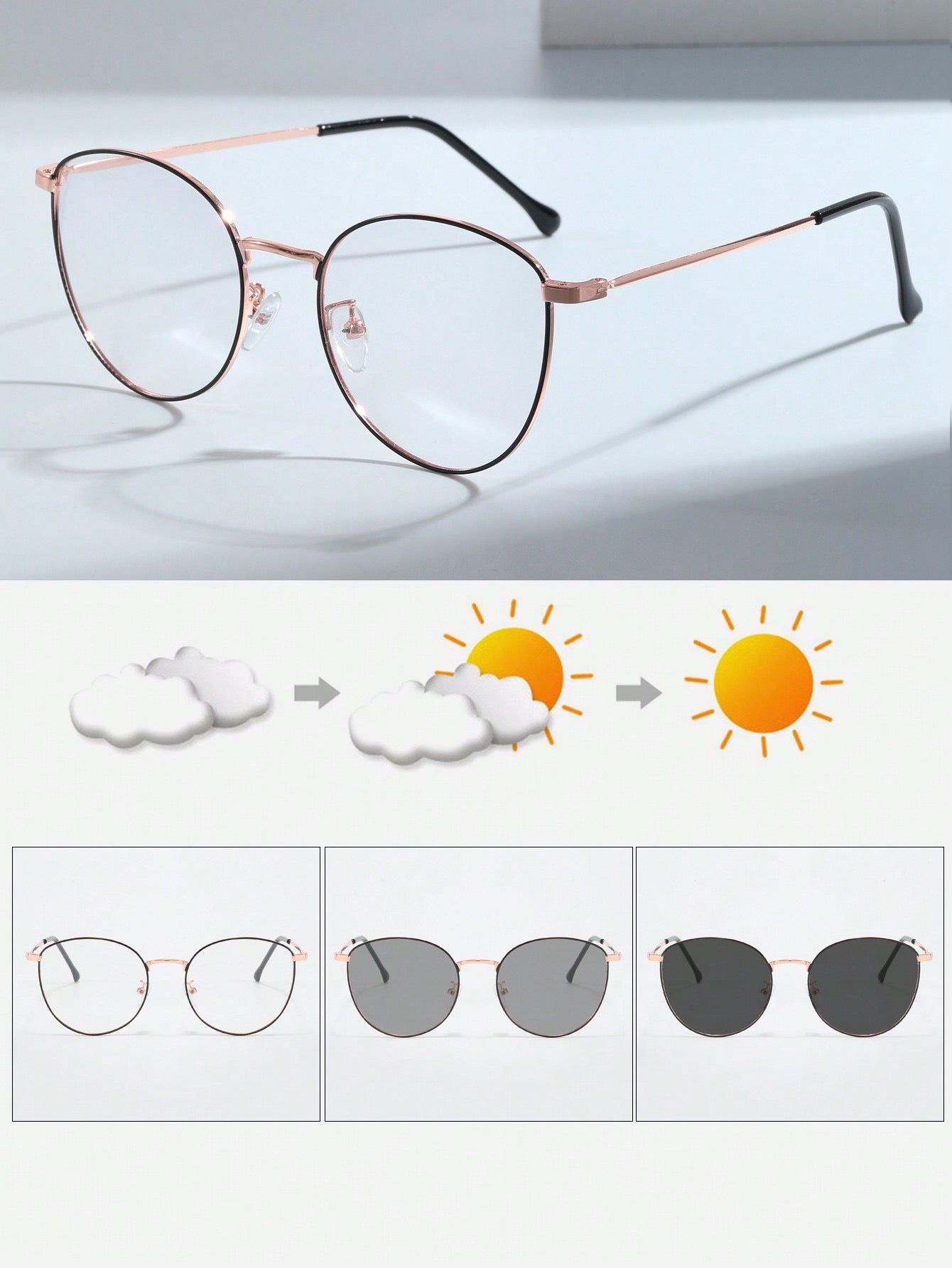 Chromic photo glasses