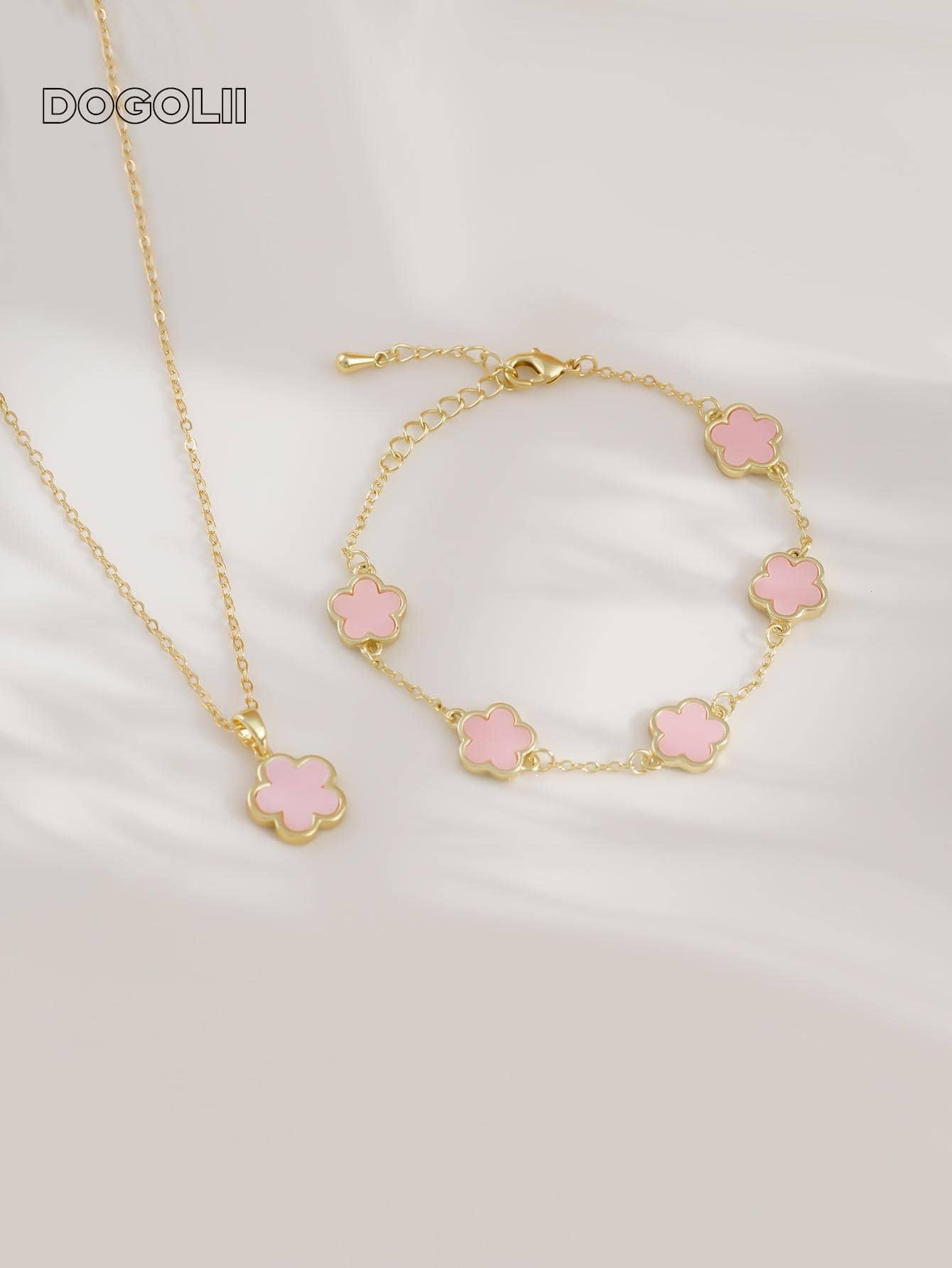 Collier et bracelet fleur