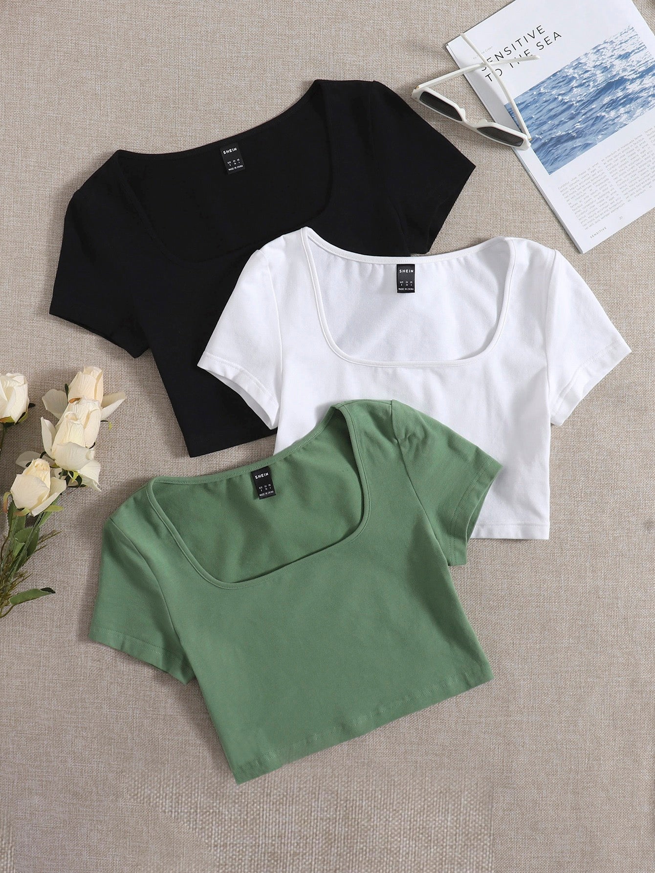 Pack of 3 cotton tops