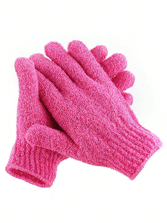 Une paire de gants de bain exfoliant