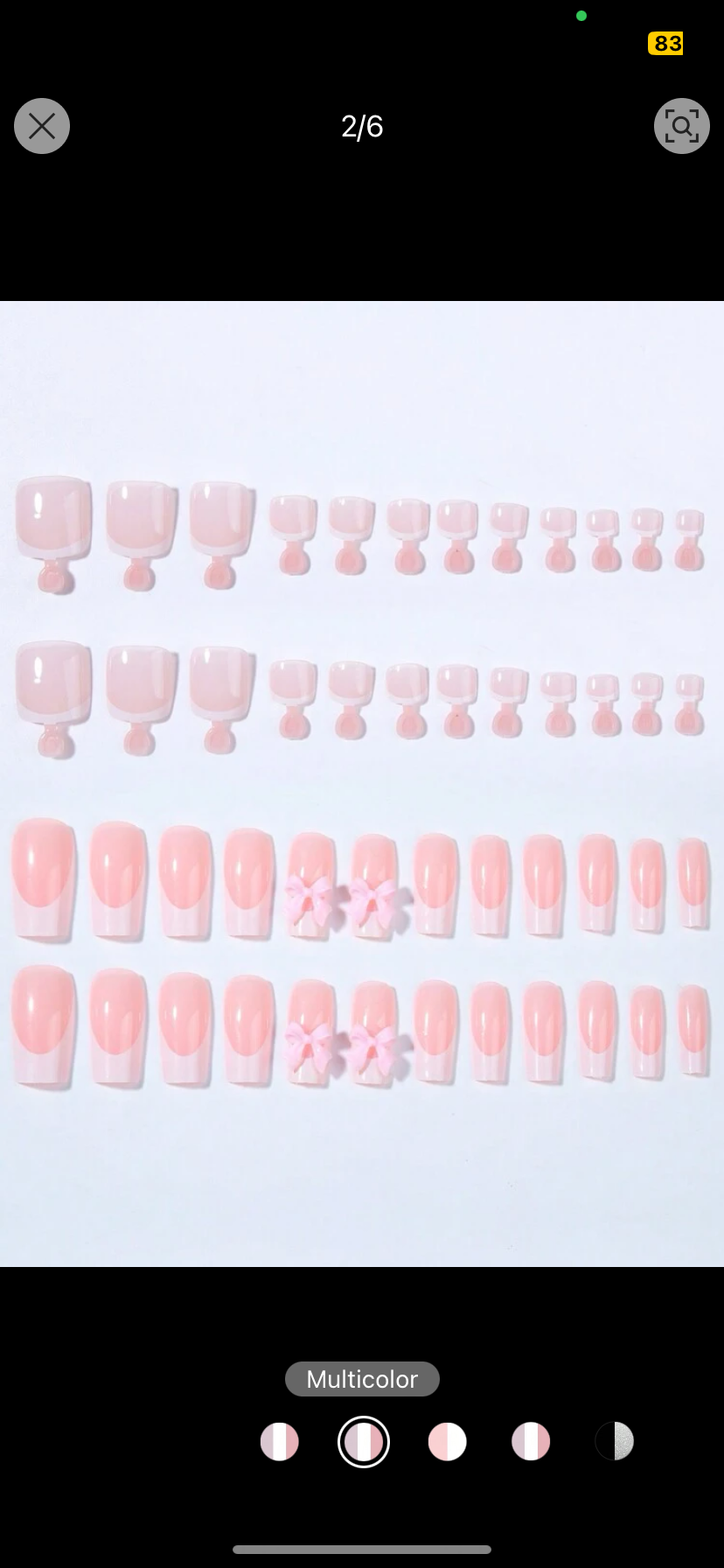 Ensemble faux ongles pour mains et pieds 48pcs