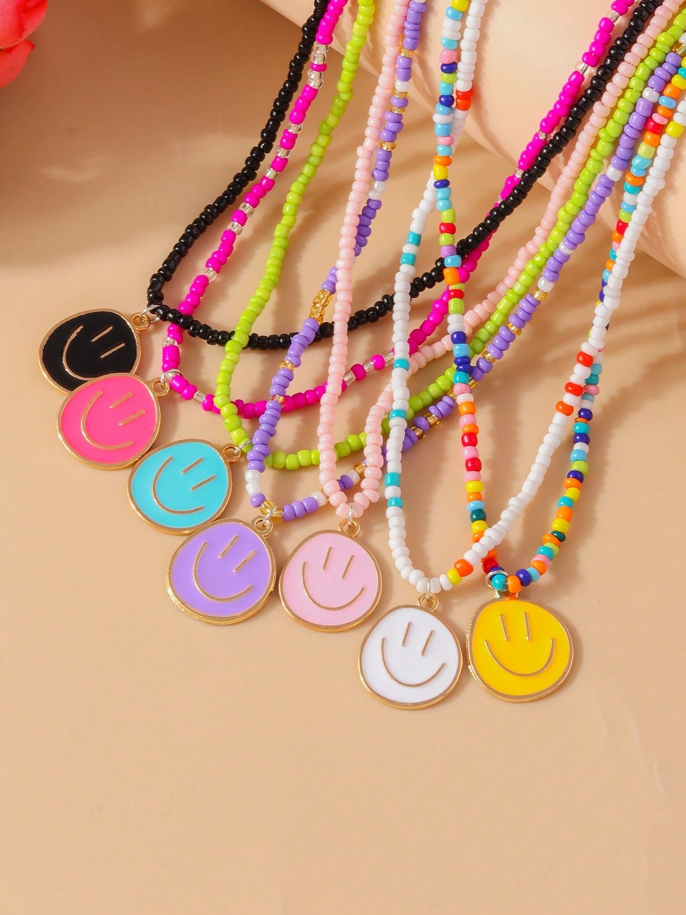 Collier smiley 7pcs