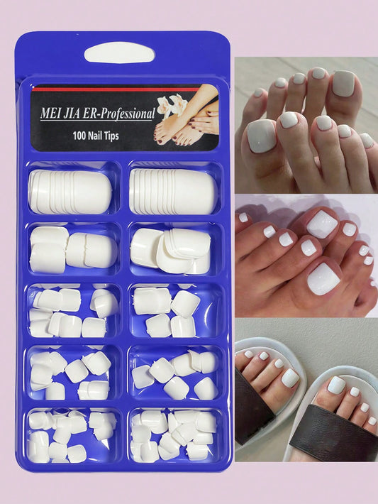 Faux ongles pour pied 100pcs