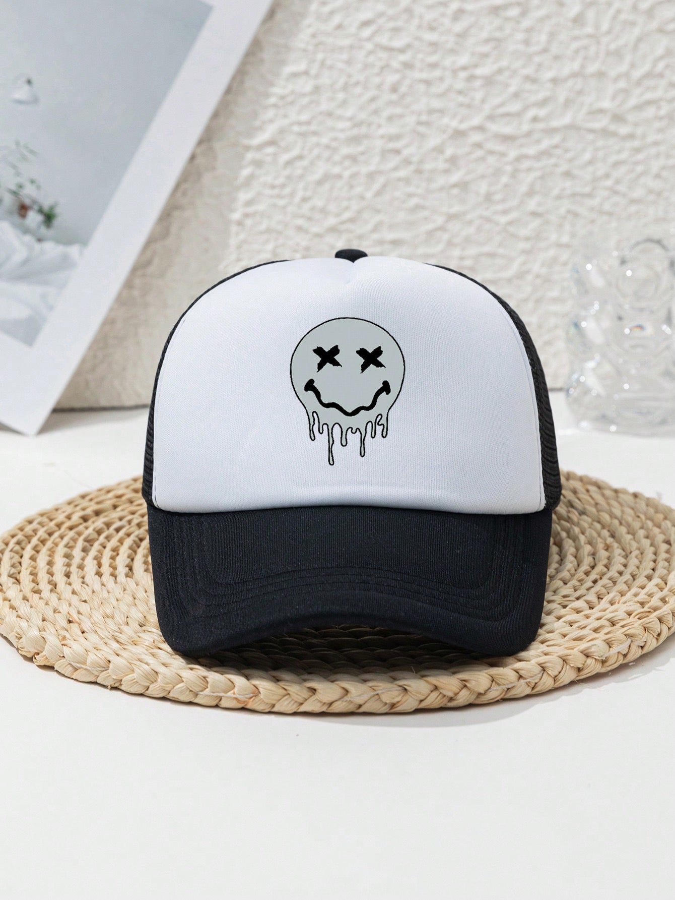 Casquette motif smiley