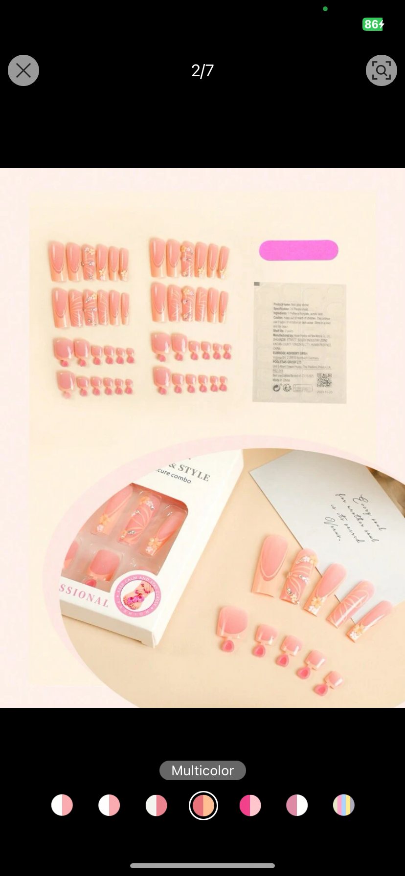 Faux ongles pour main et pieds 48pcs