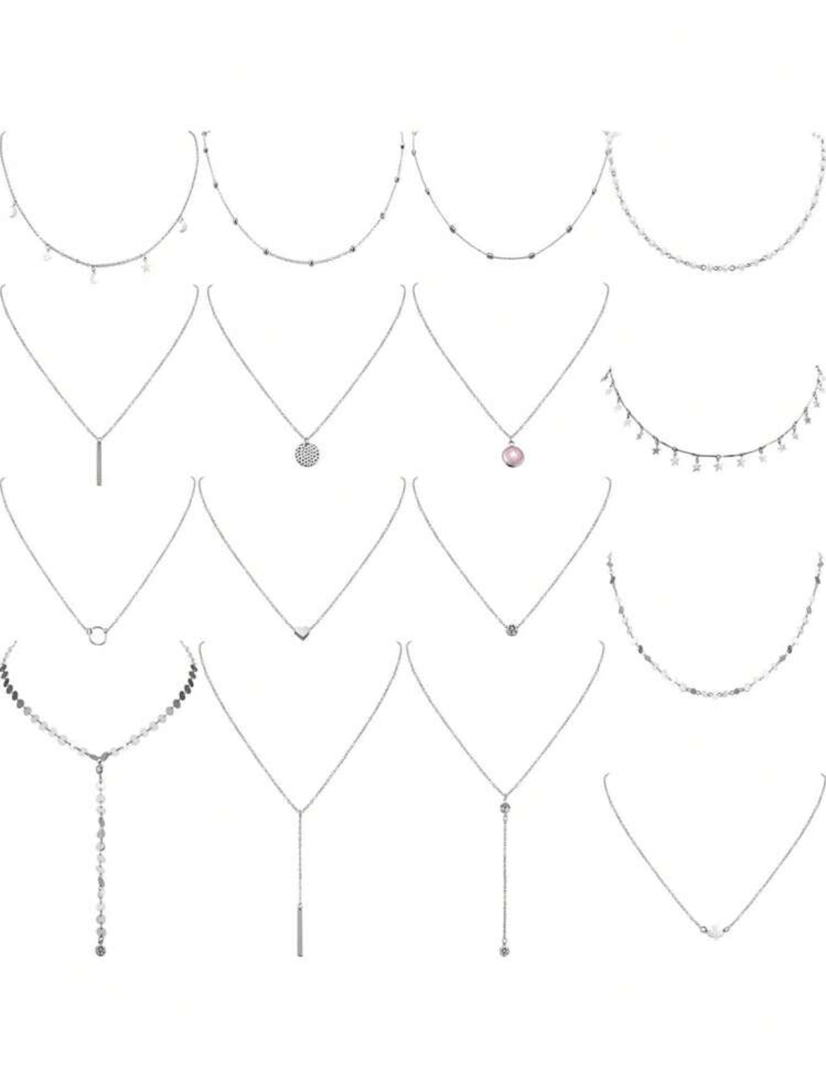 16 pièces colliers