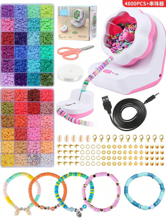 Machine à fabriquer bracelet + perle et accessoires 4800pcs