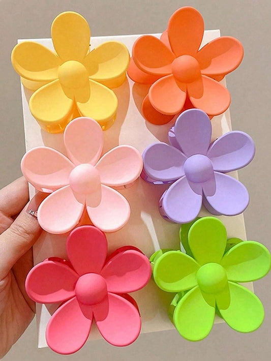 Barrette en fleure 6pcs